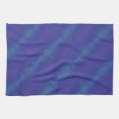 aanvaarding | Blauw Indigo Violet Shibori Patroon Theedoek (Horizontaal)