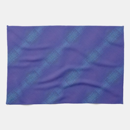 aanvaarding | Blauw Indigo Violet Shibori Patroon Theedoek (Horizontaal)