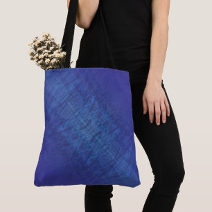 aanvaarding   Blauw Indigo Violet Shibori Patroon Tote Bag