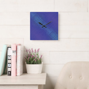 aanvaarding Blauw Indigo Violet Shibori Patroon Vierkante Klok