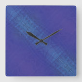 aanvaarding | Blauw Indigo Violet Shibori Patroon Vierkante Klok (Voorkant)