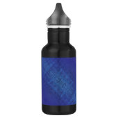 aanvaarding | Blauw Indigo Violet Shibori Patroon Waterfles (Links)