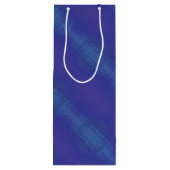 aanvaarding | Blauw Indigo Violet Shibori Patroon Wijn Cadeautas (Achterkant)