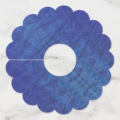 aanvaarding | Blauw Indigo Violet Shibori Patroon Wijnglaslabel (Voorkant)