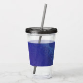 aanvaarding | Blauwe Indigo Violet Boho medailles Acryl Drinkbeker (Achterkant)