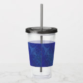 aanvaarding | Blauwe Indigo Violet Boho medailles Acryl Drinkbeker (Rechts)