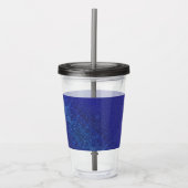 aanvaarding | Blauwe Indigo Violet Boho medailles Acryl Drinkbeker (Voorkant)