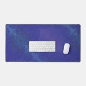aanvaarding | Blauwe Indigo Violet Boho medailles Bureaumat (Keyboard & Muis)