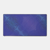 aanvaarding | Blauwe Indigo Violet Boho medailles Bureaumat (Voorkant)