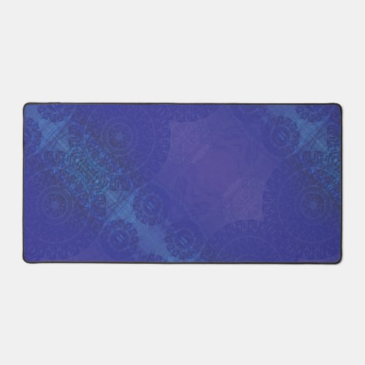 aanvaarding | Blauwe Indigo Violet Boho medailles Bureaumat (Voorkant)