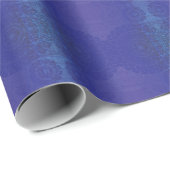 aanvaarding | Blauwe Indigo Violet Boho medailles Cadeaupapier (Rol Hoek)
