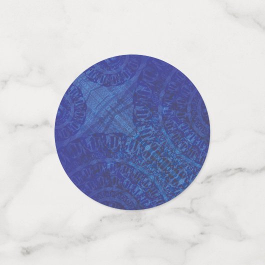 aanvaarding | Blauwe Indigo Violet Boho medailles Confetti (Kleine voorkant)