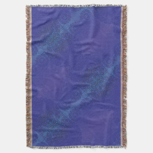 aanvaarding | Blauwe Indigo Violet Boho medailles Deken (Voorkant Verticaal)