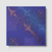 aanvaarding | Blauwe Indigo Violet Boho medailles Gastenboek (Voorkant)