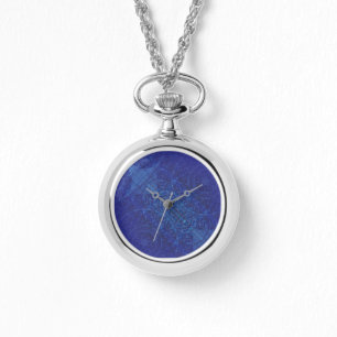 aanvaarding   Blauwe Indigo Violet Boho medailles Horloge