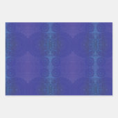 aanvaarding | Blauwe Indigo Violet Boho medailles Inpakpapier Vel (Voorkant)
