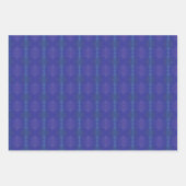 aanvaarding | Blauwe Indigo Violet Boho medailles Inpakpapier Vel (Voorkant 3)