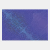 aanvaarding | Blauwe Indigo Violet Boho medailles Inpakpapier Vel (Voorkant)