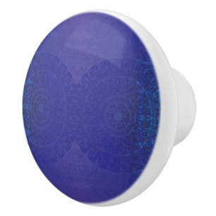 aanvaarding Blauwe Indigo Violet Boho medailles Keramische Knop