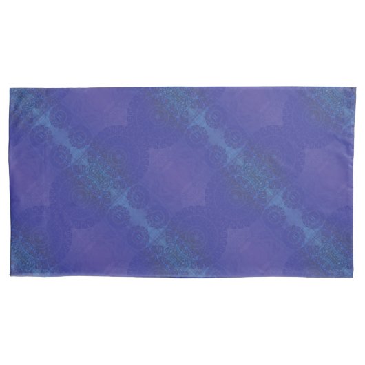aanvaarding | Blauwe Indigo Violet Boho medailles Kussensloop (Voorkant-Links)
