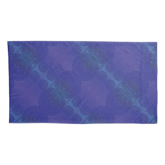 aanvaarding | Blauwe Indigo Violet Boho medailles Kussensloop (Achterkant-Rechts)