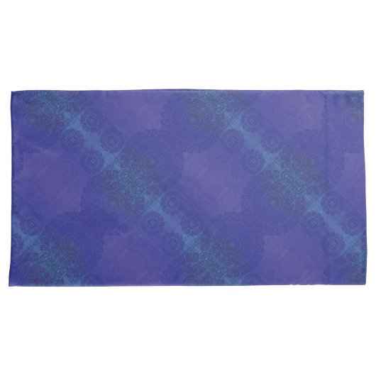 aanvaarding | Blauwe Indigo Violet Boho medailles Kussensloop (Voorkant-Rechts)