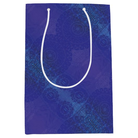 aanvaarding | Blauwe Indigo Violet Boho medailles Medium Cadeauzakje (Voorkant)