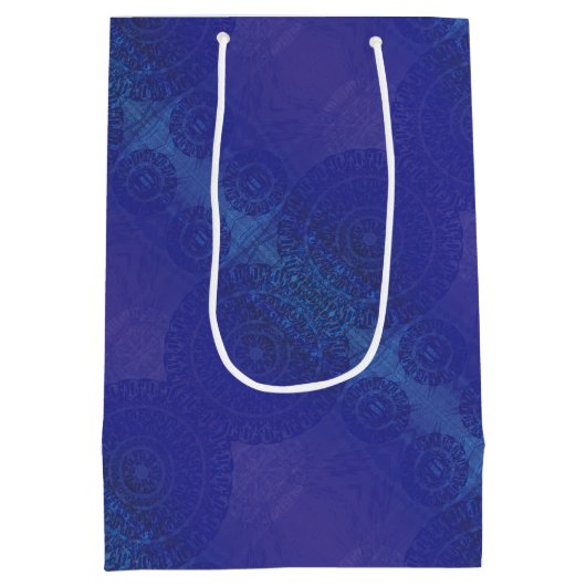 aanvaarding | Blauwe Indigo Violet Boho medailles Medium Cadeauzakje (Achterkant)