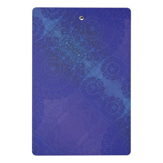 aanvaarding | Blauwe Indigo Violet Boho medailles Mini Klembord (Achterkant)