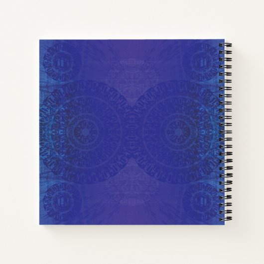 aanvaarding | Blauwe Indigo Violet Boho medailles Notitieboek (Achterkant)