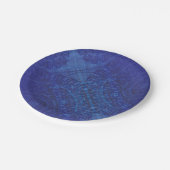 aanvaarding | Blauwe Indigo Violet Boho medailles Papieren Bordje (Gekanteld)