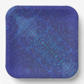 aanvaarding | Blauwe Indigo Violet Boho medailles Papieren Bordje (Voorkant)