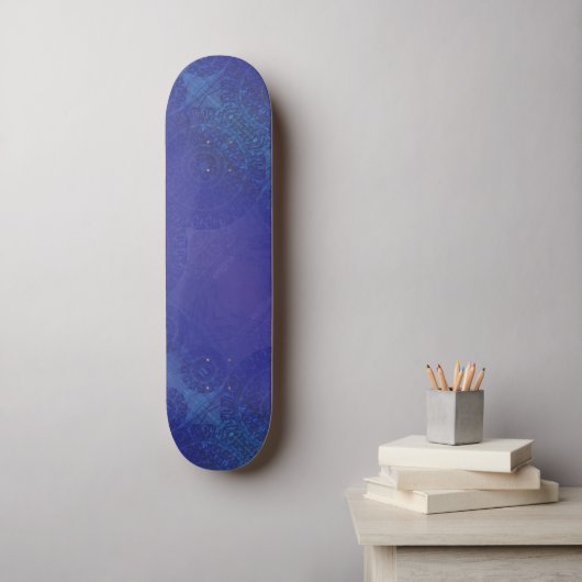 aanvaarding | Blauwe Indigo Violet Boho medailles Persoonlijk Skateboard (Muurkunst)