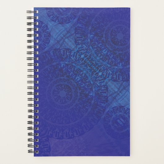 aanvaarding | Blauwe Indigo Violet Boho medailles Planner (Voorkant)