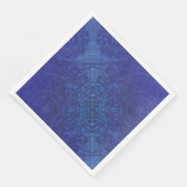 aanvaarding | Blauwe Indigo Violet Boho medailles Servet (Hoek)