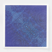 aanvaarding | Blauwe Indigo Violet Boho medailles Servet (Voorkant)