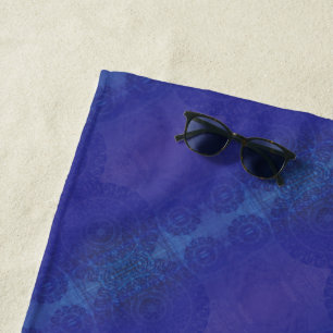 aanvaarding Blauwe Indigo Violet Boho medailles Strandlaken