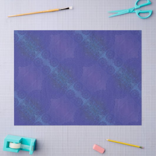 aanvaarding | Blauwe Indigo Violet Boho medailles Tissuepapier (Craft)