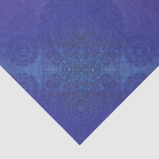 aanvaarding | Blauwe Indigo Violet Boho medailles Tissuepapier (Detail)