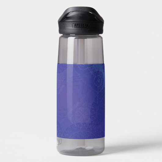 aanvaarding | Blauwe Indigo Violet Boho medailles Waterfles (Achterkant)