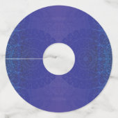 aanvaarding | Blauwe Indigo Violet Boho medailles Wijnglaslabel (Achterkant)