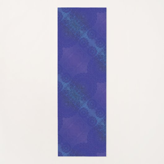 aanvaarding | Blauwe Indigo Violet Boho medailles Yogamat (Voorkant)