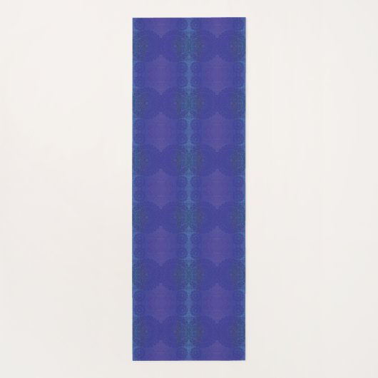 aanvaarding | Blauwe Indigo Violet Boho medailles Yogamat (Achterkant)