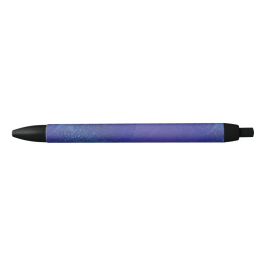 aanvaarding | Blauwe Indigo Violet Boho medailles Zwarte Inkt Pen (Voorkant)