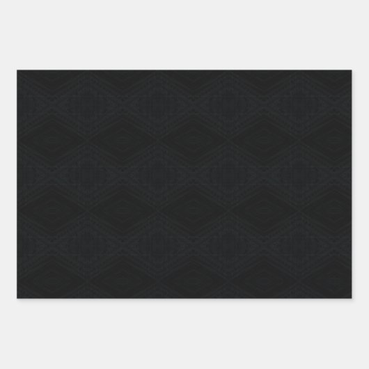 aanvaarding | Donkere geometrische structuur Inpakpapier Vel (Voorkant 2)