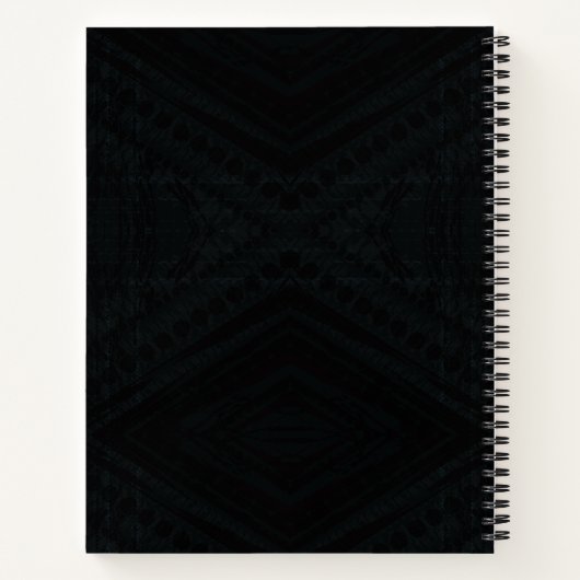 aanvaarding | Donkere geometrische structuur Notitieboek (Achterkant)