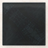 aanvaarding | Donkere Shibori-textuur Glazen Onderzetter (Voorkant)