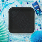 aanvaarding | Donkere Shibori-textuur Papieren Bordje (Feest)