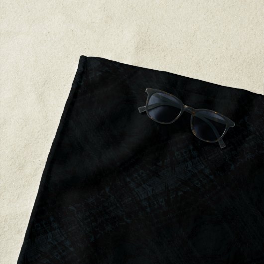 aanvaarding | Donkere Shibori-textuur Strandlaken (In situ)