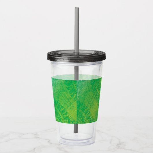 aanvaarding | Geel Groen Blauw Boho Medallions Acryl Drinkbeker (Rechts)